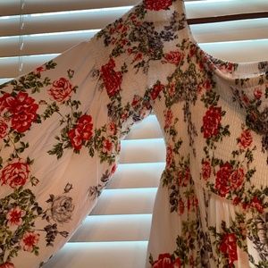 torrid Dresses - Ivory Floral Smocked Challis Dress torrid Dresses - Ivory Floral Smocked Challis Dress